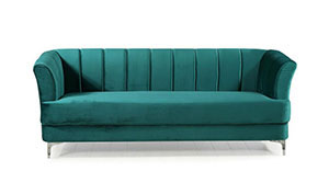 Modern Green Velvet 3 seater Sofa